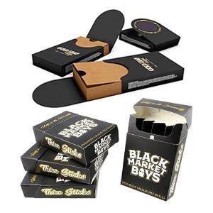 black kraft Pre Roll packaging 